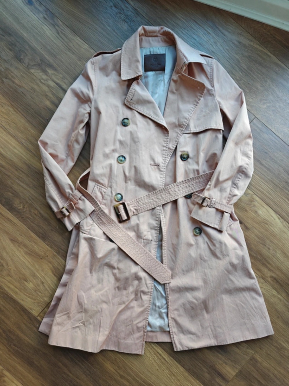 Massimo Dutti Double-Breasted Trench Coat